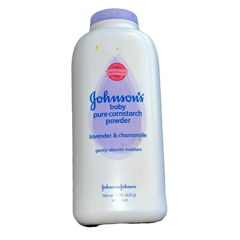 Johnson's Baby Powder Calming Lavender Chamomile Pure Cornstarch 15 Oz 2010 EUC